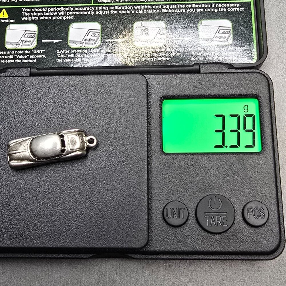 VTG Danecraft Sterling Silver Car Charm 1 1/8" Figural Automobile Pendant 50s - Picture 8 of 9